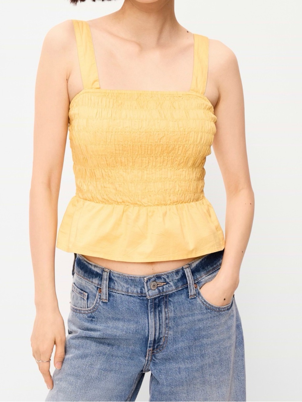 Old Navy Women Smocked Peplum Tank Top (Size: M)